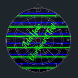 Zwarte Blauwe Groene Stripes Dartbord<br><div class="desc">Black Blue Green Stripes ,  Rainbowart in Elephanten Skin Leather Optik - Digital Work van Krisi ArtKSZP. Meer producten in winkelrubriek >>>3D,  Abstract,  Artdeco,  Retro,  Rainbowart >>> Gestreefte - stripe streep >>> zwarte blauwe groene strepen</div>