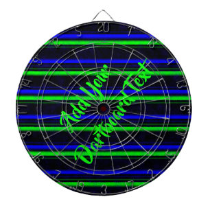 Zwarte Blauwe Groene Stripes Dartbord