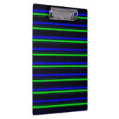 Zwarte Blauwe Groene Stripes Klembord (Rechts)