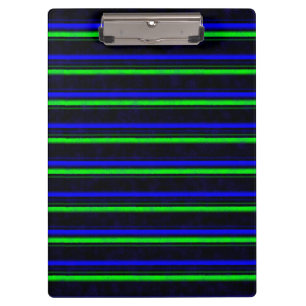 Zwarte Blauwe Groene Stripes Klembord