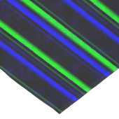 Zwarte Blauwe Groene Stripes Korte Tafelloper (Hoek)