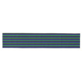 Zwarte Blauwe Groene Stripes Medium Tafelloper (Horizontaal)