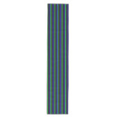 Zwarte Blauwe Groene Stripes Medium Tafelloper (Voorkant)