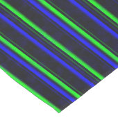 Zwarte Blauwe Groene Stripes Medium Tafelloper (Hoek)
