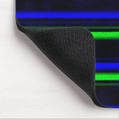 Zwarte Blauwe Groene Stripes Muismat (Hoek)