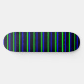 Zwarte Blauwe Groene Stripes Persoonlijk Skateboard (Horizontaal)