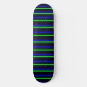 Zwarte Blauwe Groene Stripes Persoonlijk Skateboard (Voorkant)