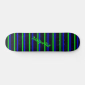 Zwarte Blauwe Groene Stripes Persoonlijk Skateboard (Horizontaal)