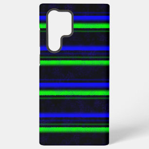 Zwarte Blauwe Groene Stripes Samsung Galaxy Hoesje