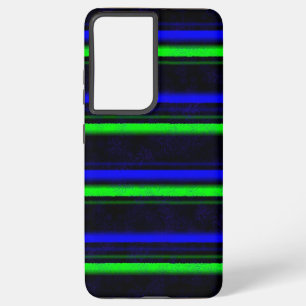 Zwarte Blauwe Groene Stripes Samsung Galaxy Hoesje