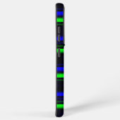 Zwarte Blauwe Groene Stripes Samsung Galaxy Hoesje (Rechterkant)