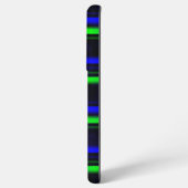 Zwarte Blauwe Groene Stripes Samsung Galaxy Hoesje (Linkerkant)