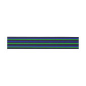 Zwarte Blauwe Groene Stripes Uitnodigingen Wikkel (Vlak)