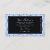  zwarte blauwe mousserende diamanten voor sierdoel visitekaartje (Achterkant)