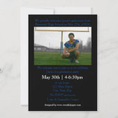 Zwarte/Blauwe Stencil letters - Aankondiging Afstu (Achterkant)