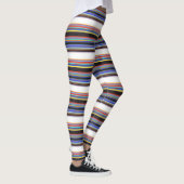 Zwarte blauwe strepen leggings (Rechts)