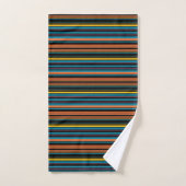 Zwarte blauwe strepen leuk bad handdoek (Handdoek)