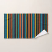 Zwarte blauwe strepen leuk bad handdoek (Handdoek)