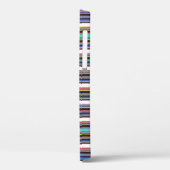 Zwarte blauwe strepen leuk Case-Mate iPhone case (Achterkant / Links)