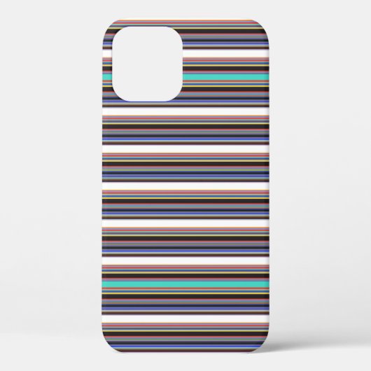 Zwarte blauwe strepen leuk Case-Mate iPhone case (Achterkant)