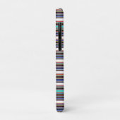 Zwarte blauwe strepen leuk Case-Mate iPhone case (Achterkant/links)