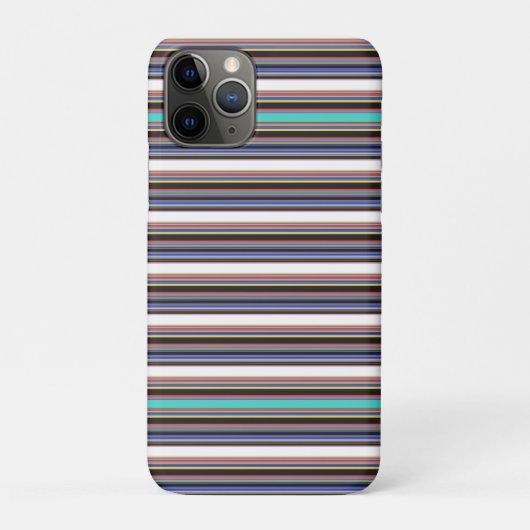 Zwarte blauwe strepen leuk Case-Mate iPhone case (Achterkant)