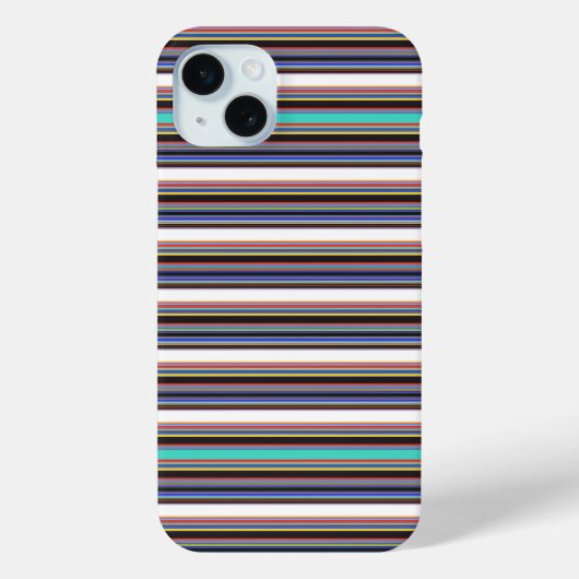 Zwarte blauwe strepen leuk Case-Mate iPhone case (Achterkant)