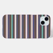 Zwarte blauwe strepen leuk Case-Mate iPhone case (Achterkant (horizontaal))