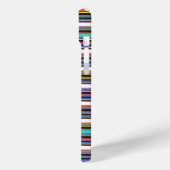 Zwarte blauwe strepen leuk Case-Mate iPhone case (Achterkant / Links)