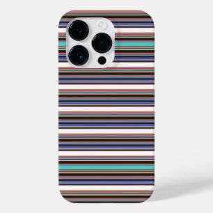 Zwarte blauwe strepen leuk Case-Mate iPhone 14 pro hoesje
