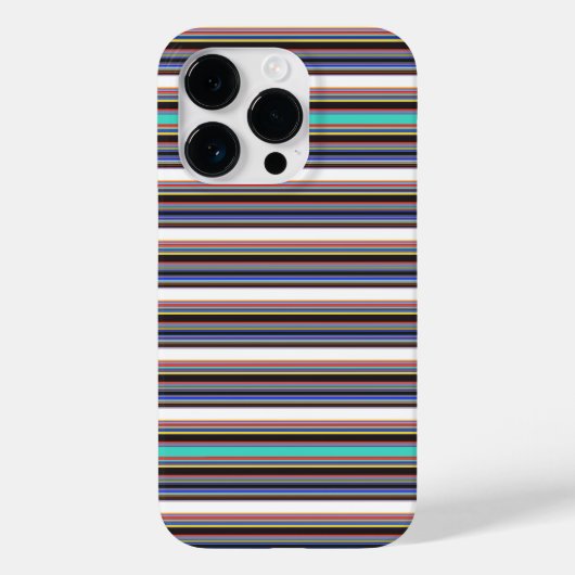 Zwarte blauwe strepen leuk Case-Mate iPhone case (Achterkant)