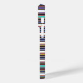 Zwarte blauwe strepen leuk Case-Mate iPhone case (Achterkant / Links)