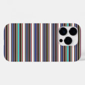 Zwarte blauwe strepen leuk Case-Mate iPhone case (Achterkant (horizontaal))