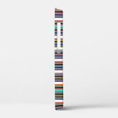 Zwarte blauwe strepen leuk Case-Mate iPhone case (Achterkant / Links)