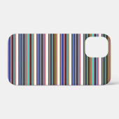 Zwarte blauwe strepen leuk Case-Mate iPhone case (Achterkant (horizontaal))