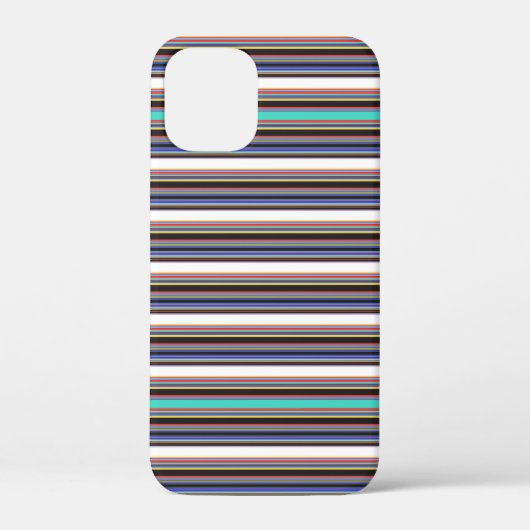 Zwarte blauwe strepen leuk Case-Mate iPhone case (Achterkant)