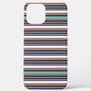 Zwarte blauwe strepen leuk Case-Mate iPhone case