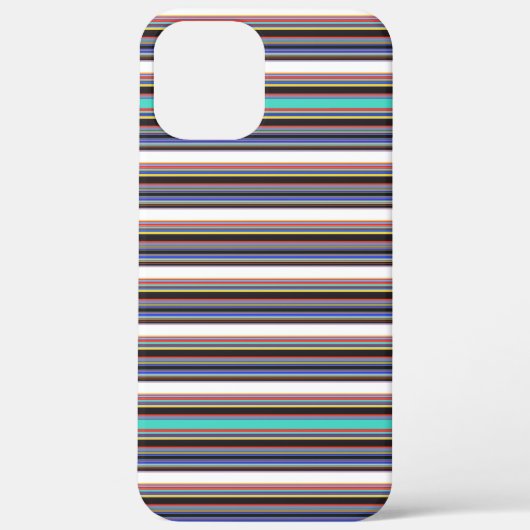 Zwarte blauwe strepen leuk Case-Mate iPhone case (Achterkant)