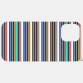 Zwarte blauwe strepen leuk Case-Mate iPhone case (Achterkant (horizontaal))