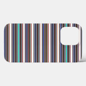 Zwarte blauwe strepen leuk Case-Mate iPhone case (Achterkant (horizontaal))