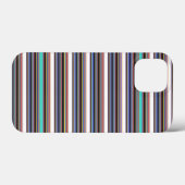 Zwarte blauwe strepen leuk Case-Mate iPhone case (Achterkant (horizontaal))