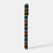 Zwarte blauwe strepen leuk iPhone 15 case (Rechterkant)