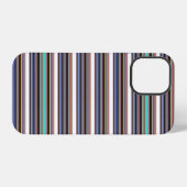 Zwarte blauwe strepen leuk iPhone hoesje (Achterkant horizontaal)