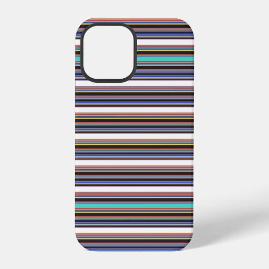 Zwarte blauwe strepen leuk iPhone hoesje (Achterkant)