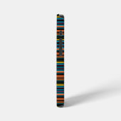 Zwarte blauwe strepen leuk iPhone hoesje (Linkerkant)