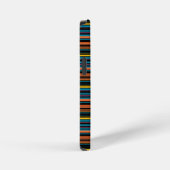 Zwarte blauwe strepen leuk iPhone hoesje (Rechterkant)