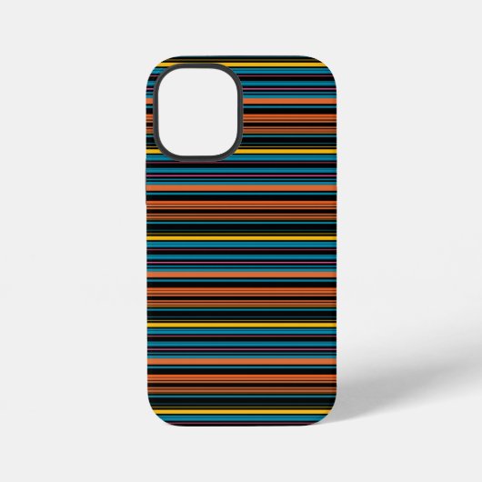 Zwarte blauwe strepen leuk iPhone hoesje (Achterkant)