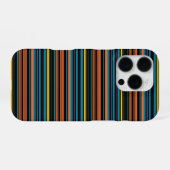 Zwarte blauwe strepen leuk iPhone hoesje (Achterkant horizontaal)