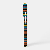 Zwarte blauwe strepen leuk iPhone hoesje (Linkerkant)