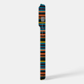 Zwarte blauwe strepen leuk iPhone hoesje (Linkerkant)